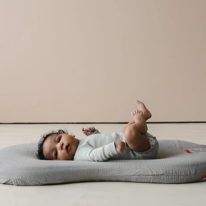 Snuggle Me Lounger Curve Muslin Cover - Stone - SMO-LCC-WW-ST-01