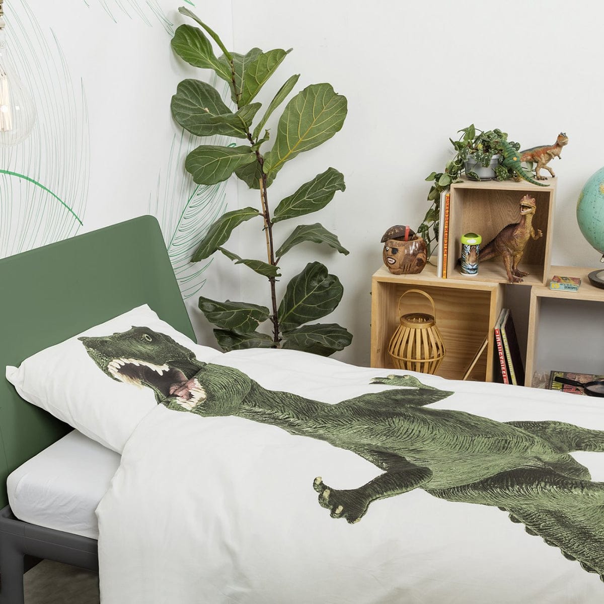 Snurk Duvet Cover Set, Twin - Dino - SNURK-DINO
