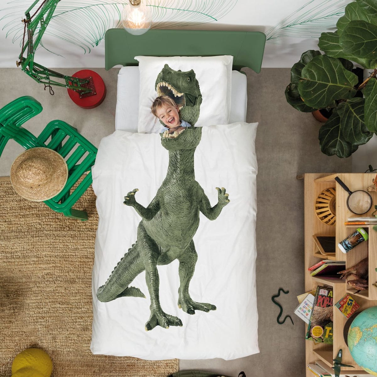 Snurk Duvet Cover Set, Twin - Dino - SNURK-DINO