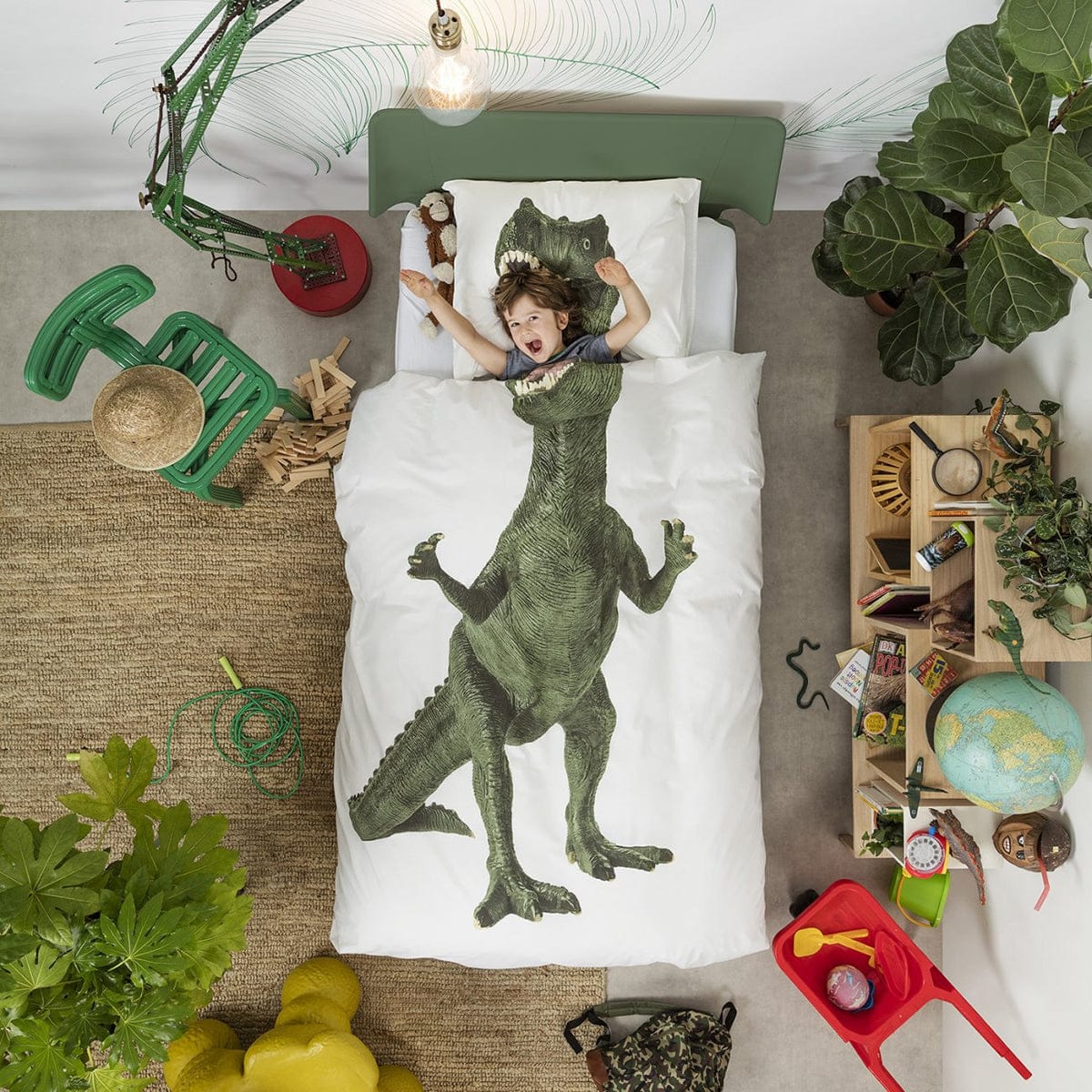 Snurk Duvet Cover Set, Twin - Dino - SNURK-DINO