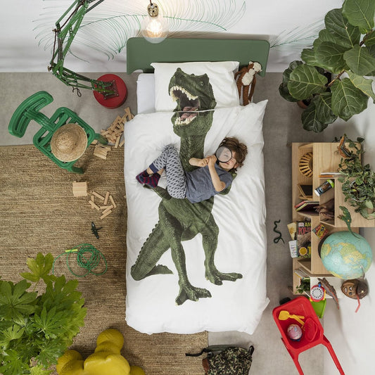Snurk Duvet Cover Set, Twin - Dino - SNURK-DINO