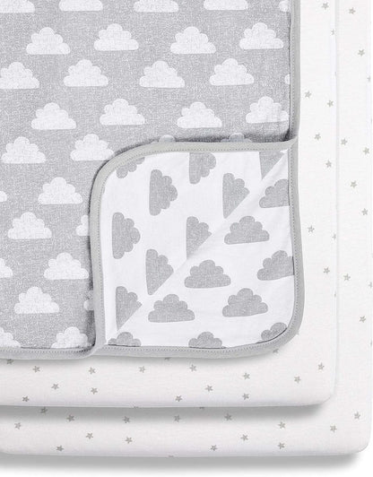 Snuz 3 Piece SnuzPod Crib Bedding Set - Cloud - bd028ah