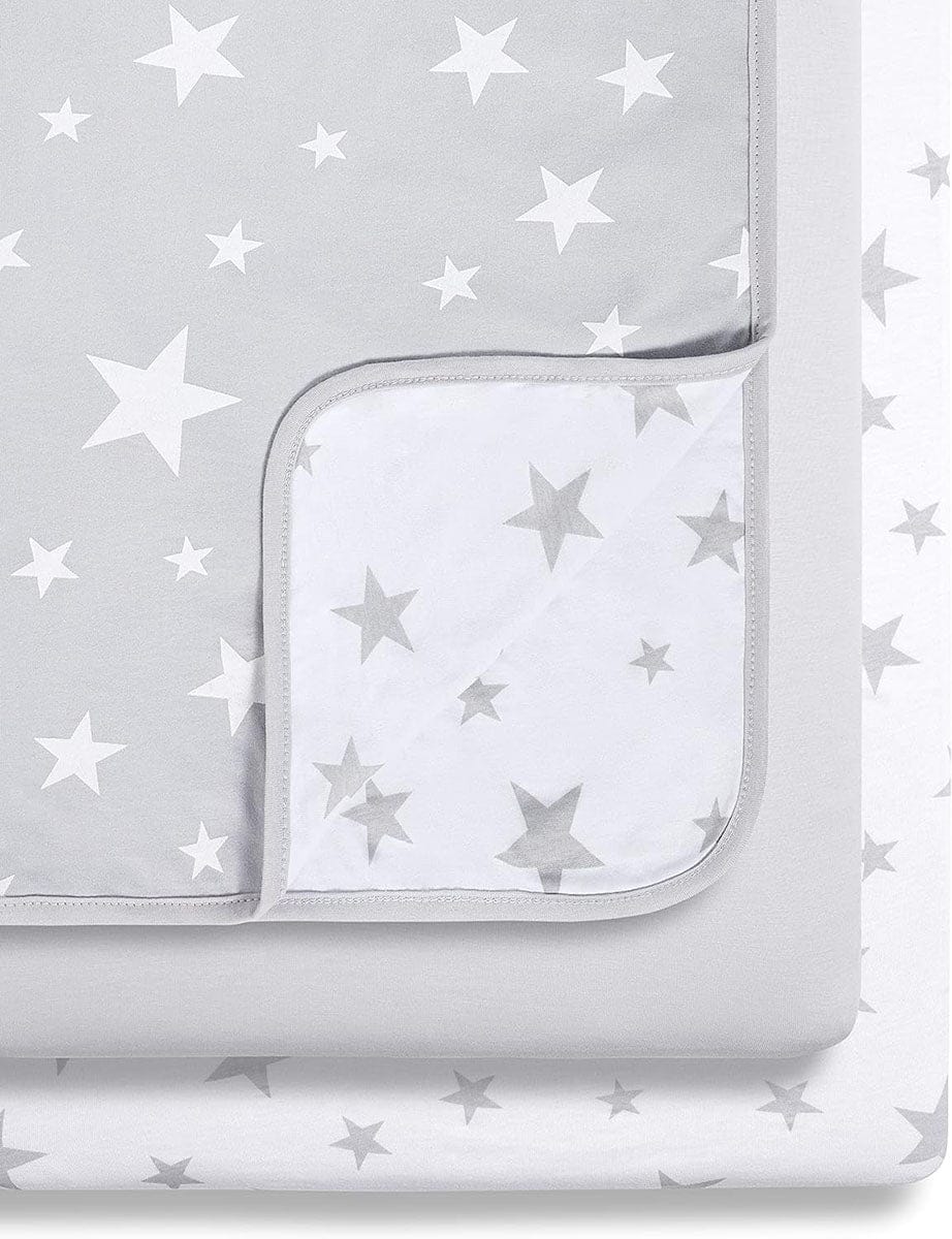 Snuz 3 Piece SnuzPod Crib Bedding Set - Grey Star - bd028ab