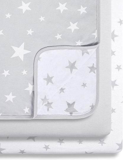 Snuz 3 Piece SnuzPod Crib Bedding Set - Grey Star - bd028ab