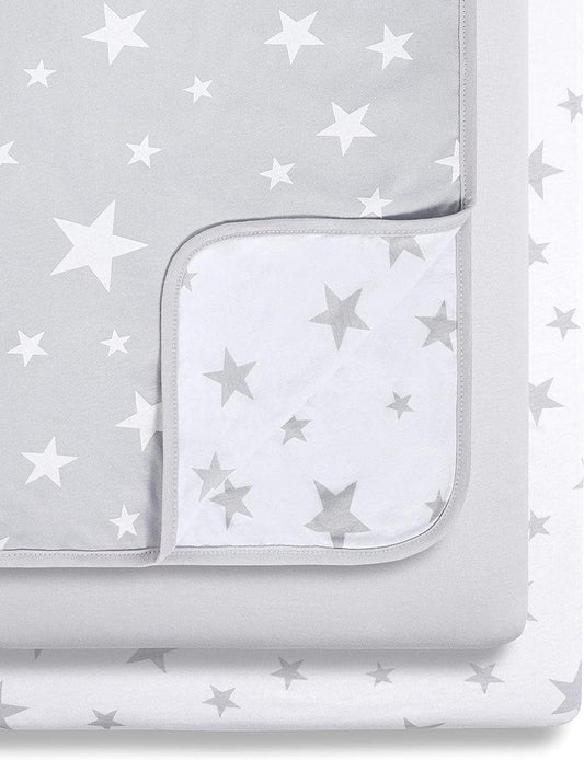 Snuz 3 Piece SnuzPod Crib Bedding Set - Grey Star - bd028ab