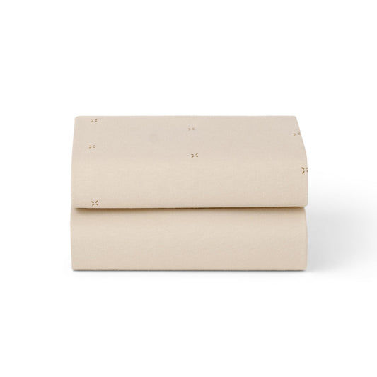 Snuz Bassinet Fitted Sheets, 2 Pack - Cashmere/Cross - USBD028BS