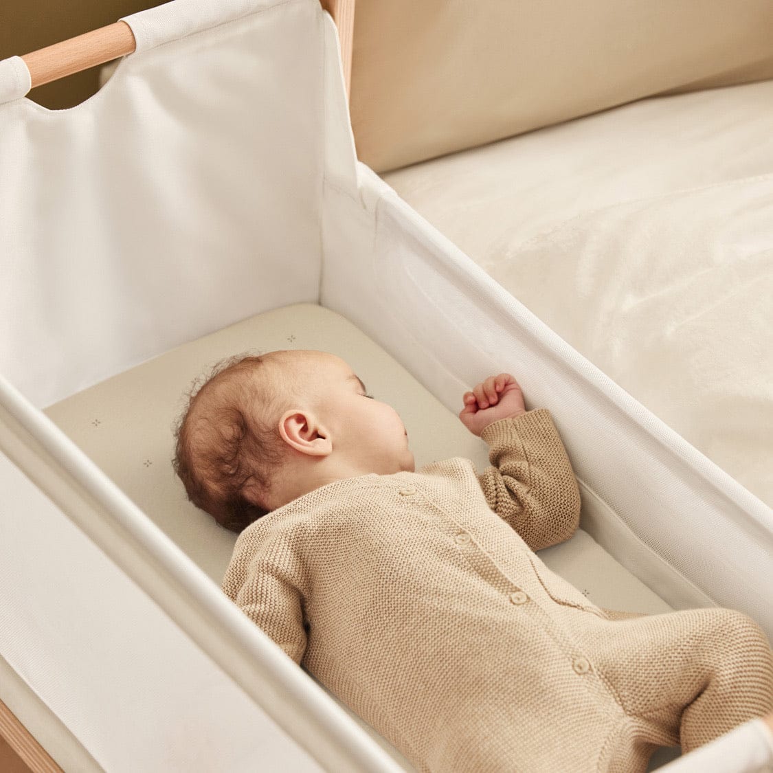 Snuz Bassinet Fitted Sheets, 2 Pack - Cashmere/Cross - USBD028BS