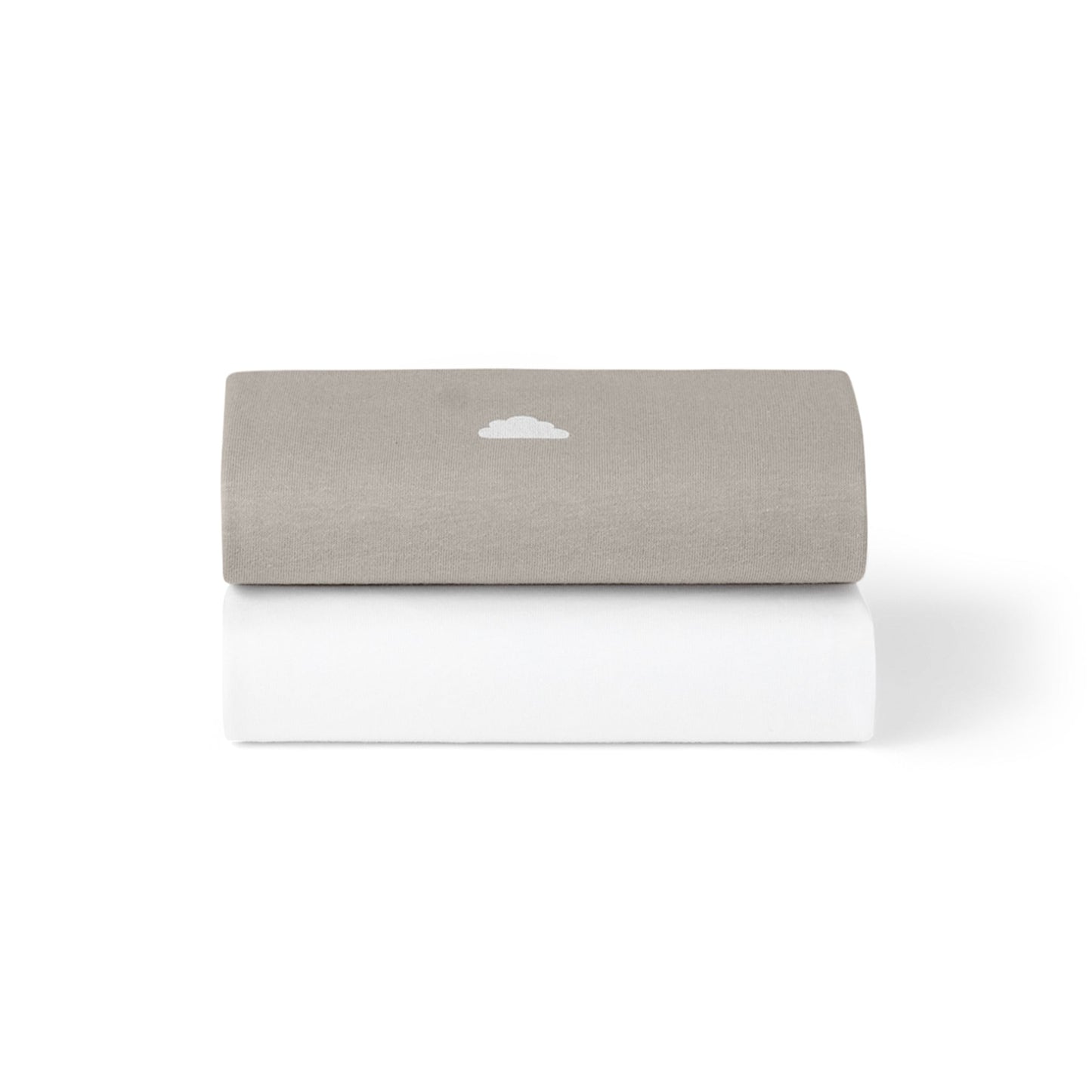Snuz Bassinet Fitted Sheets, 2 Pack - Grey/Cloud - USBD028BP