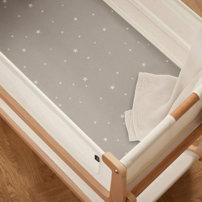 Snuz Bassinet Fitted Sheets, 2 Pack - Grey/Star - USBD028BR
