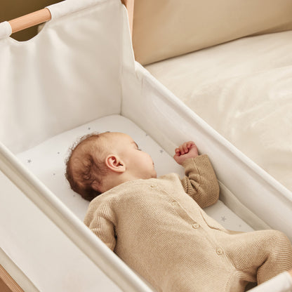 Snuz Bassinet Fitted Sheets, 2 Pack - White/Star - USBD028BQ
