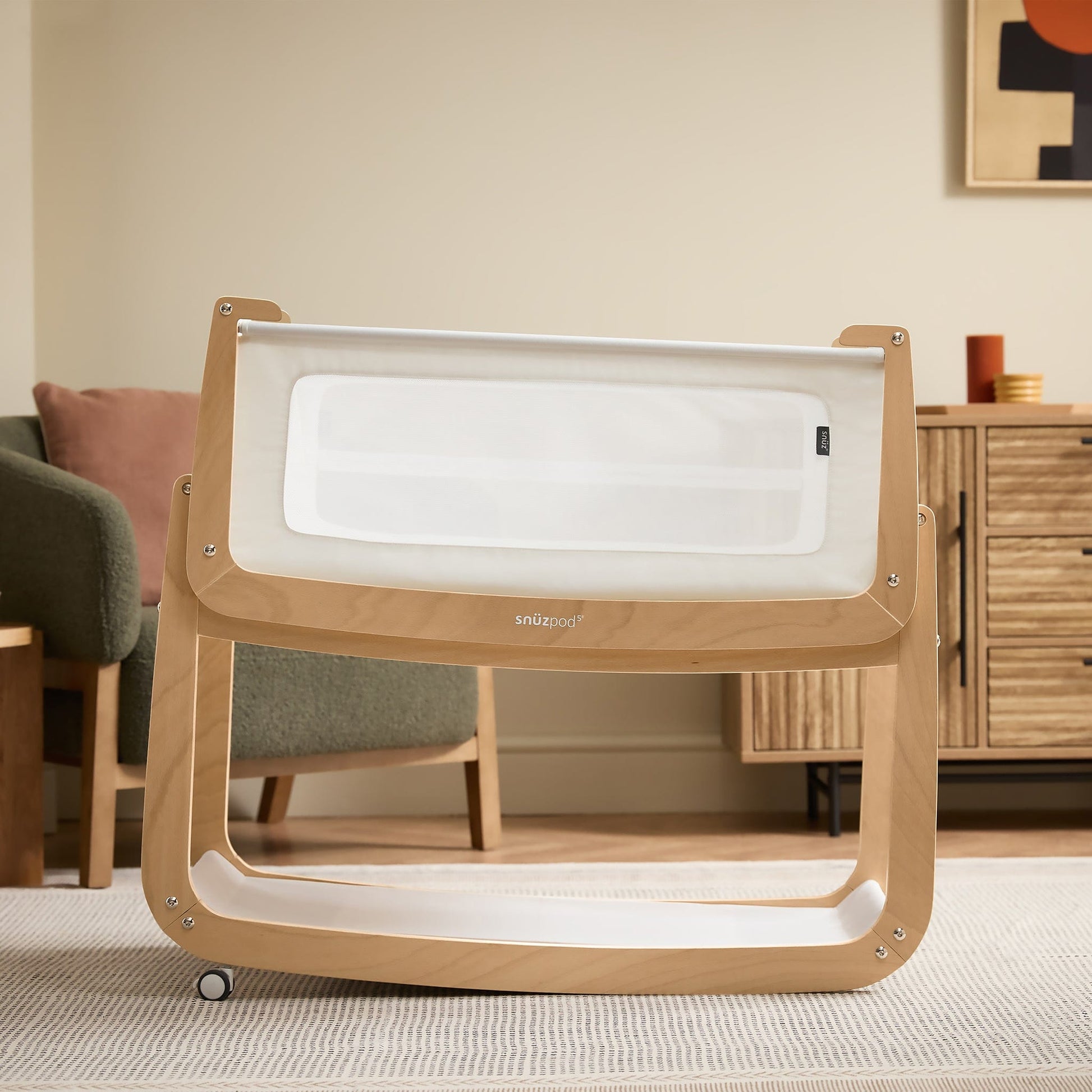 Snuz SnuzPod 5 Bedside Bassinet - Natural - USFN050C