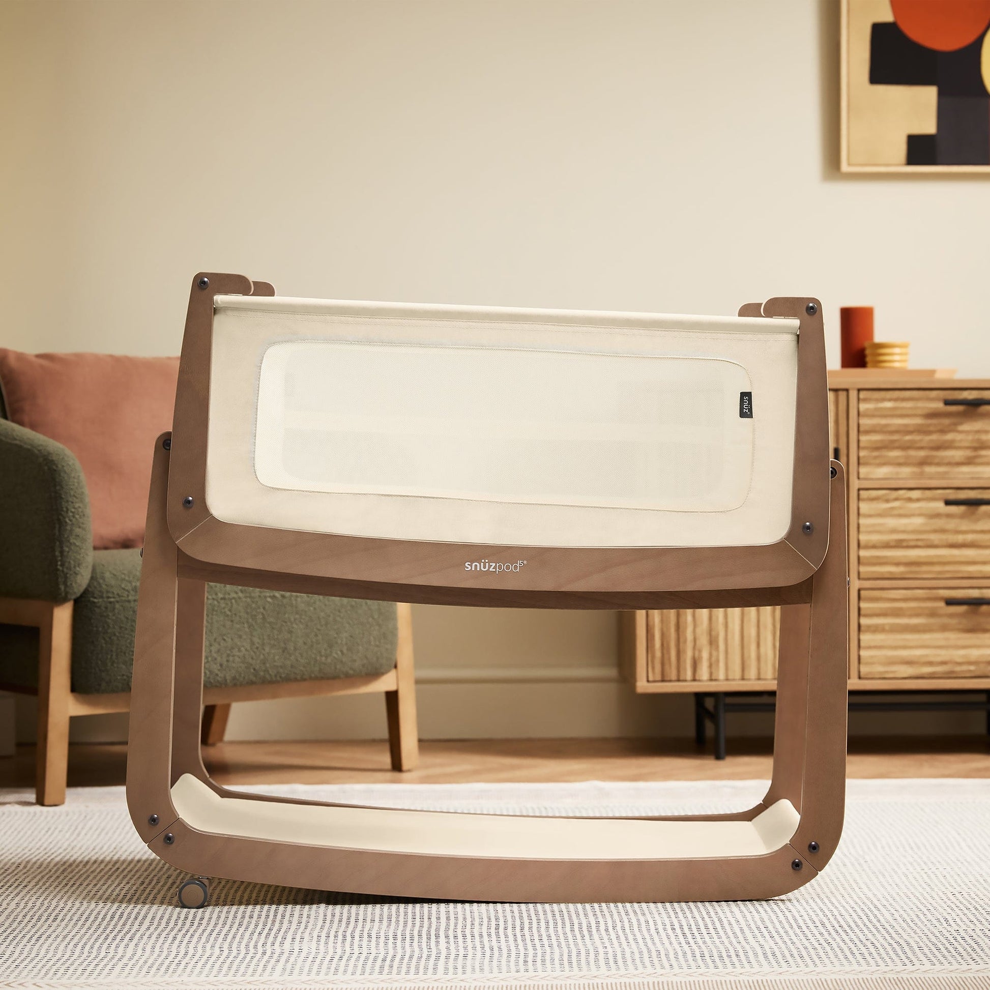 Snuz SnuzPod 5 Bedside Bassinet - Walnut - USFN050N
