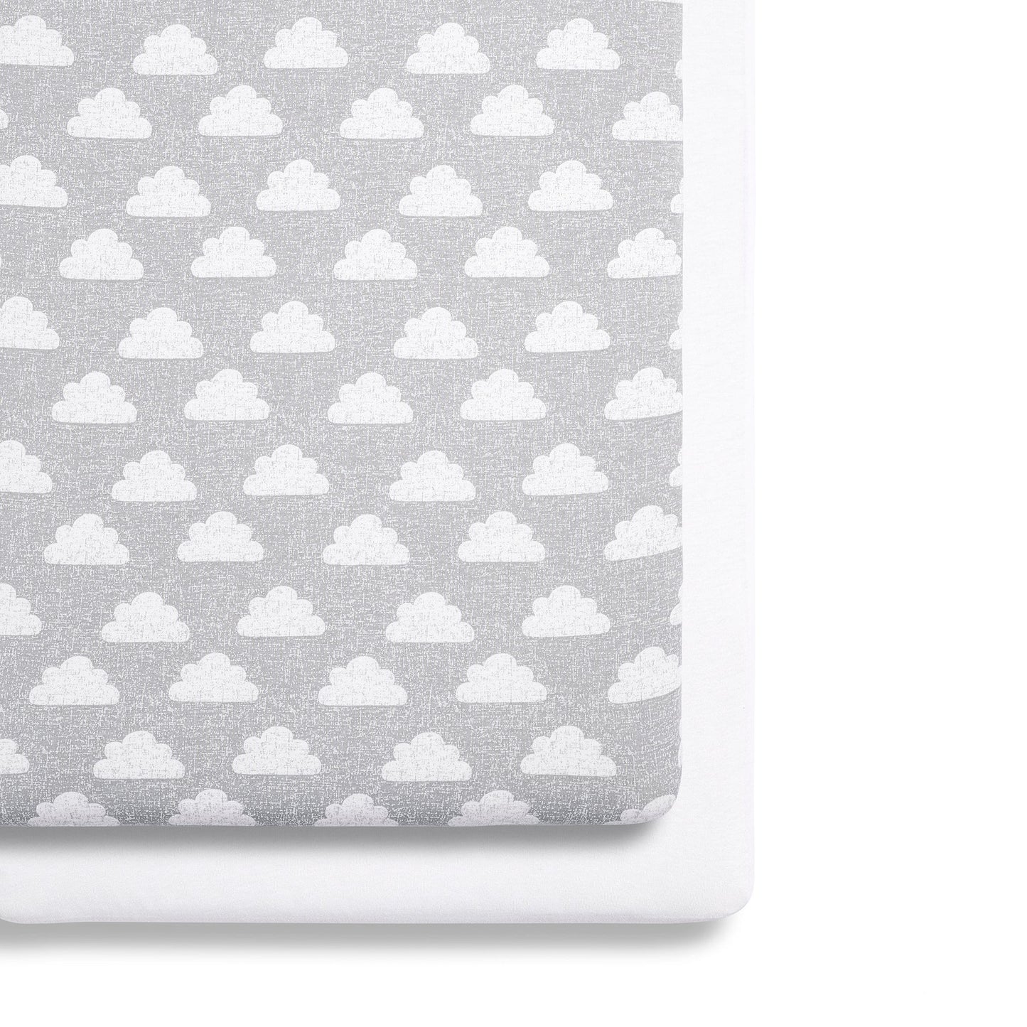 Snuz SnuzPod Crib Fitted Sheets, 2 Pack - Cloud - BD028BH