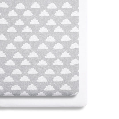 Snuz SnuzPod Crib Fitted Sheets, 2 Pack - Cloud - BD028BH