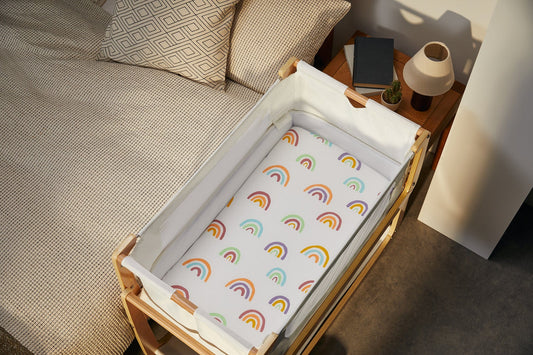 Snuz SnuzPod Crib Fitted Sheets, 2 Pack - Multi Rainbow - BD028BJ
