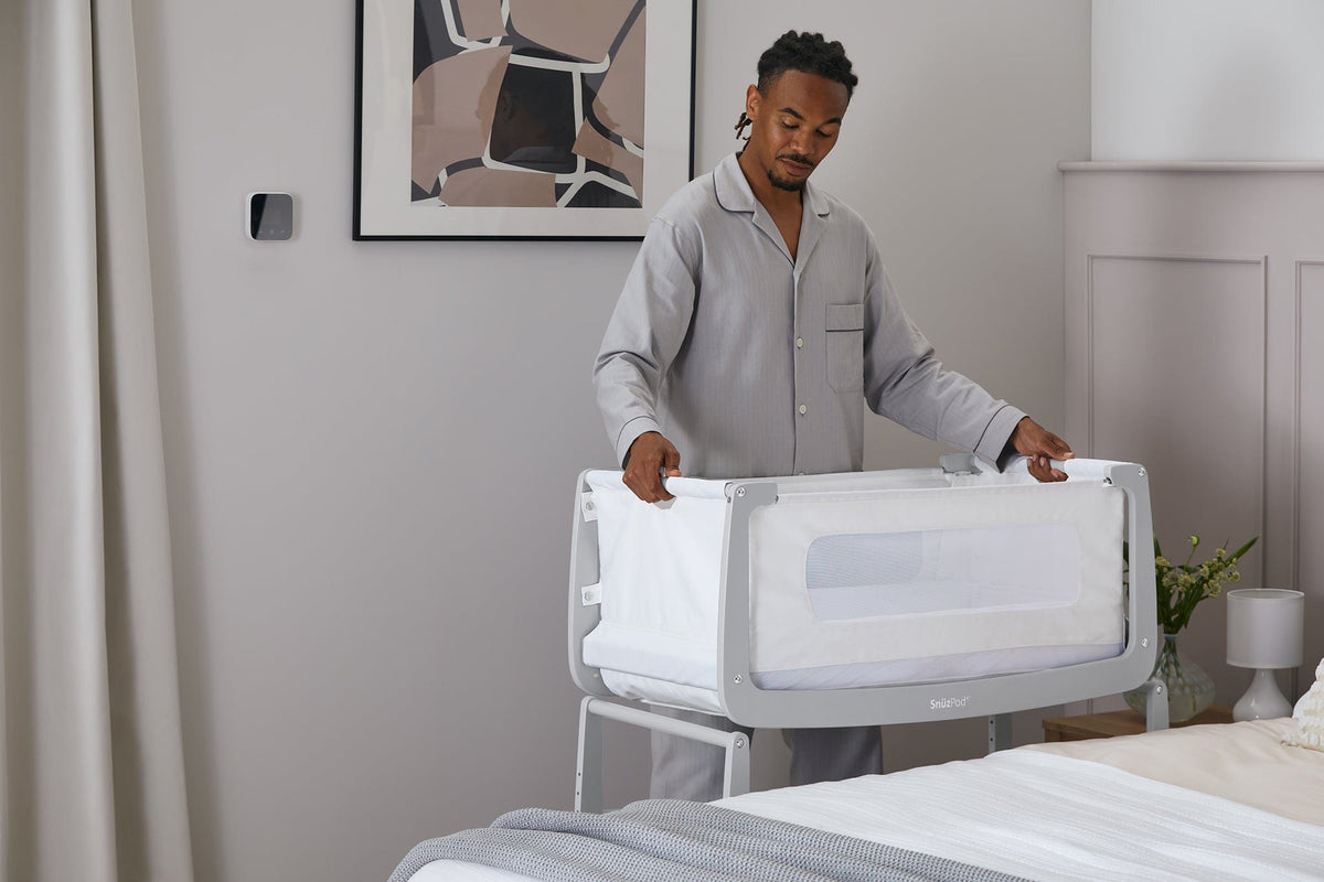 Snuz SnuzPod4 Bedside Crib - Dove Grey - USFN014D