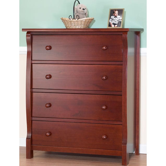 Sorelle Tuscany 2 Piece Nursery Set in Cherry - Crib & 4 Drawer Dresser - 1050-1810C