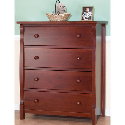 Sorelle Tuscany 2 Piece Nursery Set in Cherry - Crib & 4 Drawer Dresser - 1050-1810C