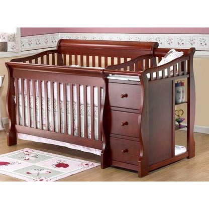 Sorelle Tuscany 4 in 1 Convertible Crib Combo in Cherry