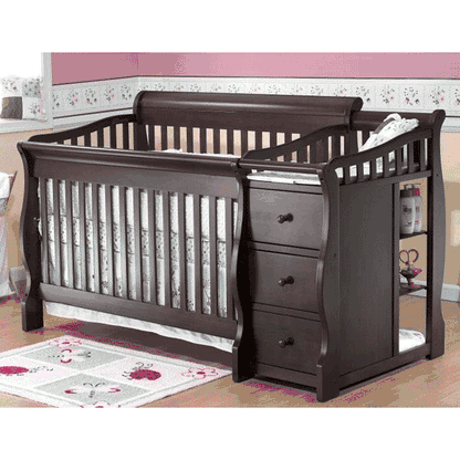 Sorelle Tuscany 4 in 1 Convertible Crib Combo in Espresso