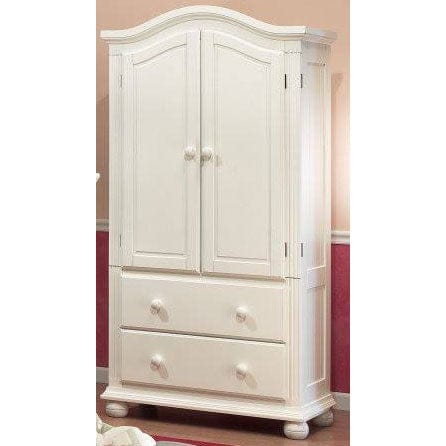 Sorelle Vista 3 Piece Nursery Set in French White - Crib, 5 Drawer Dresser & Armoire - 261V2610V2641FW