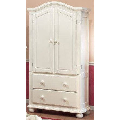 Sorelle Vista 3 Piece Nursery Set in French White - Crib, 5 Drawer Dresser & Armoire - 261V2610V2641FW