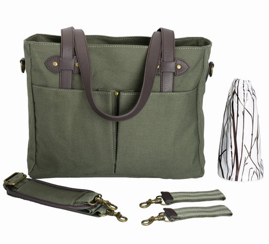 SoYoung Emerson Tote Diaper Bag - Khaki - EME-KHA