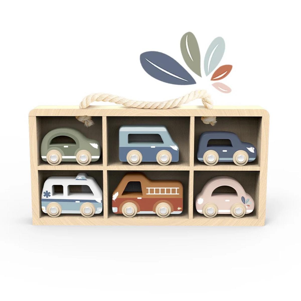 Speedy Monkey Car Display Case W/ 6 Vehicles - SP1025