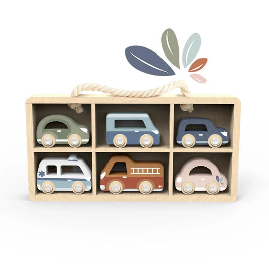 Speedy Monkey Car Display Case W/ 6 Vehicles - SP1025