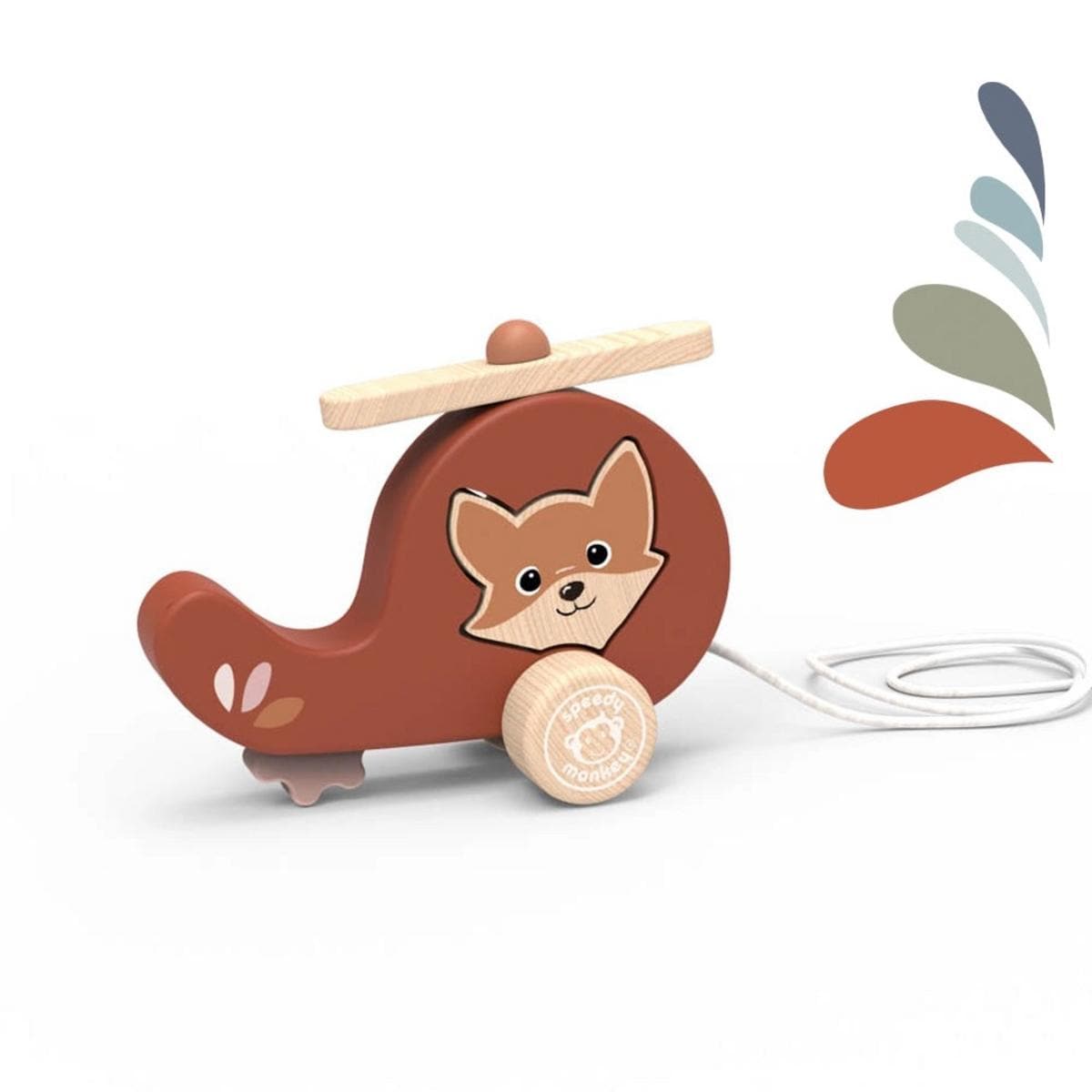 Speedy Monkey Pull Along Helicopter - SP1037