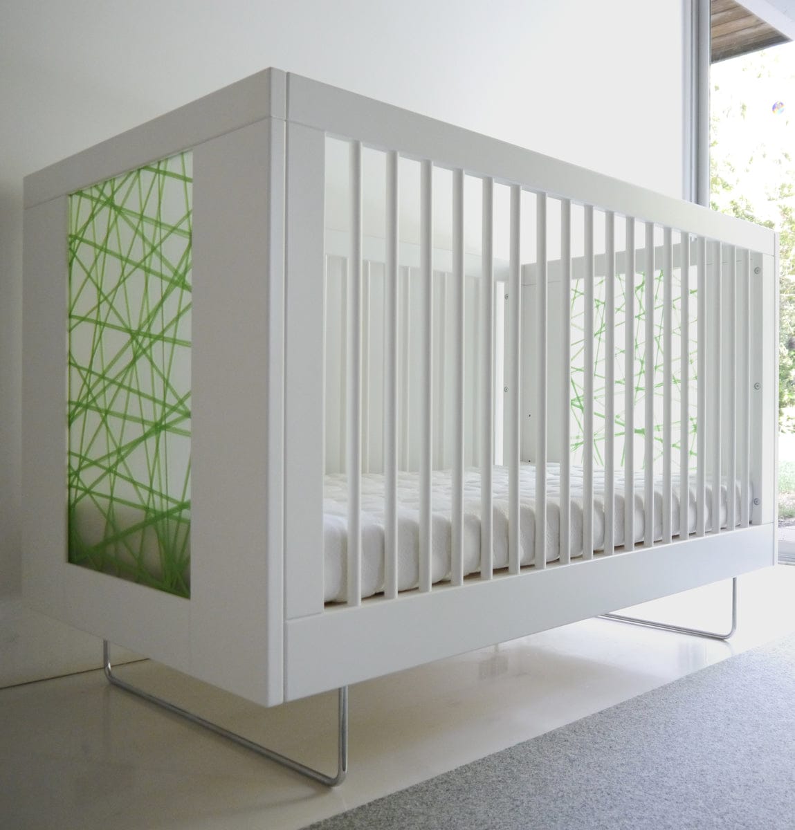 Spot On Square Alto Crib - Green Strands - AC14001-GN