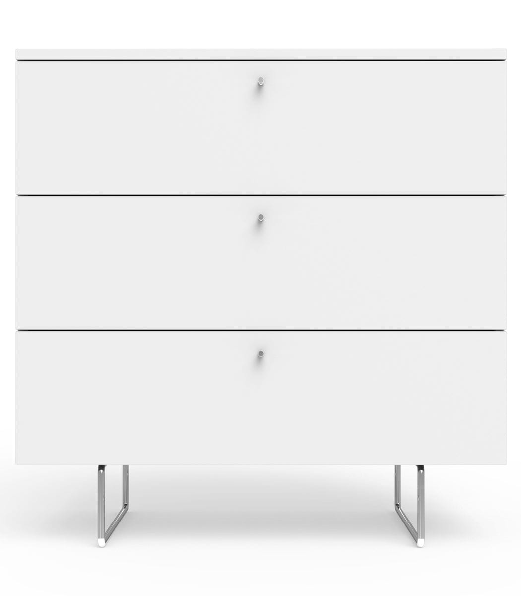 Spot On Square Alto Dresser 34" - White - ALTO3DRAWER34WH