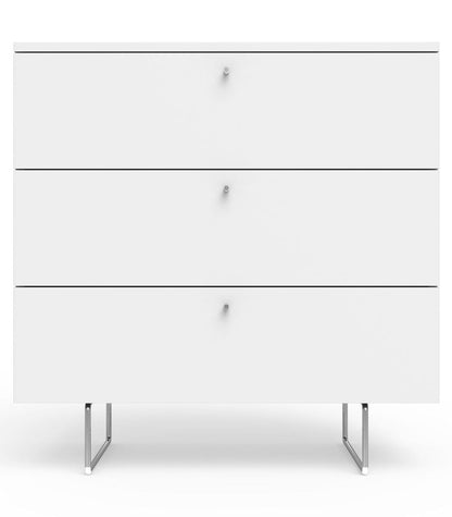Spot On Square Alto Dresser 34" - White - ALTO3DRAWER34WH