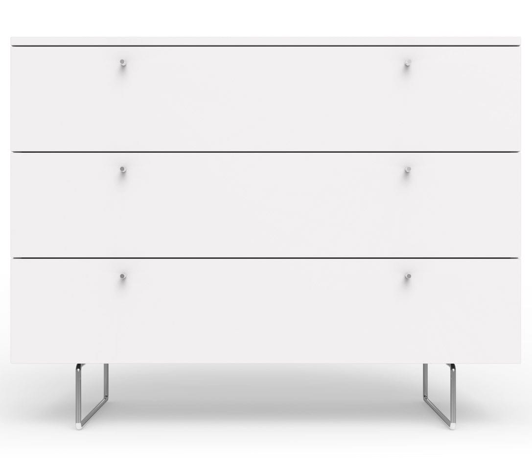 Spot On Square Alto Dresser 45" - White - ALTO3DRAWER45WH