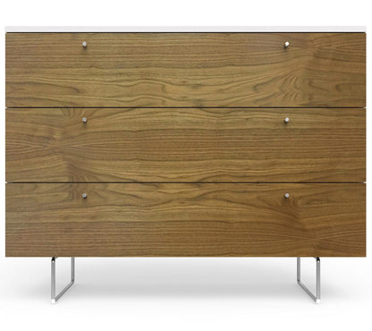 Spot On Square Alto Dresser 45" - White/Walnut - ALTO3DRAWER45WA