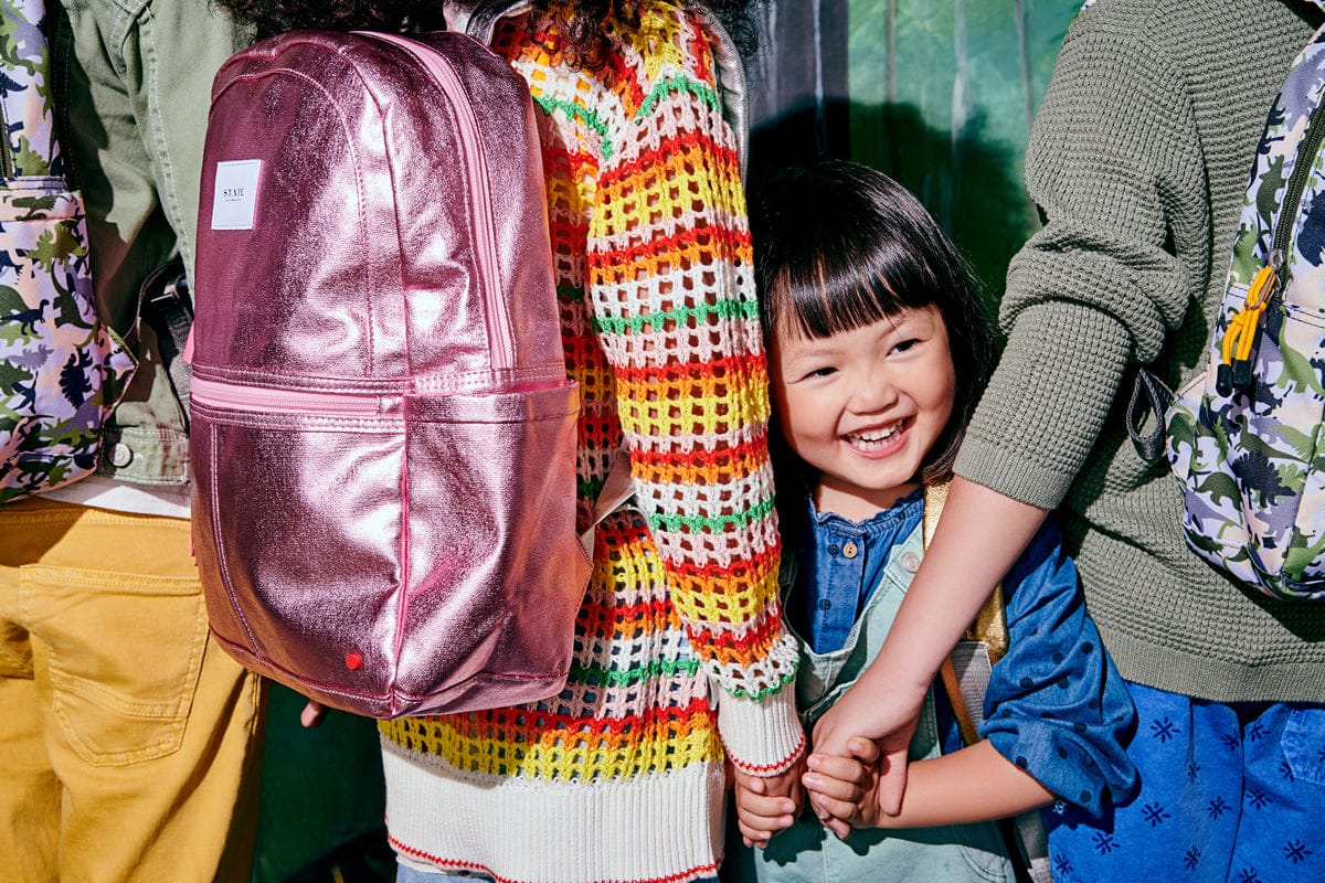 State Bags Kane Backpack Diaper Bag - Pink Metallic – Albee Baby