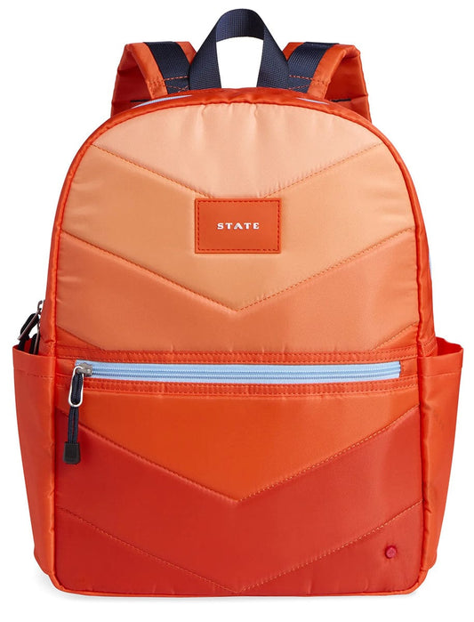 State Bags Kane Kids Backpack - Orange Chevron Puffer - F223H213800