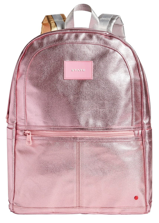 State Bags Kane Kids Large Backpack - Metallic Pink / Silver - F2364486684