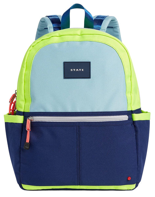 State Bags Kane Kids Travel Backpack - Navy/Neon - X2261484487