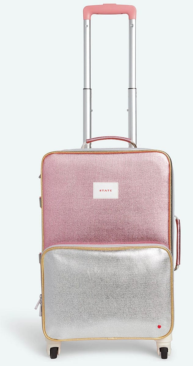 State Bags Logan Suitcase Carry-On - Pink/Silver - u2064399684