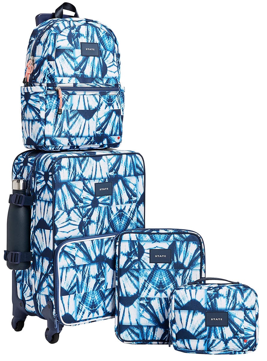 State Bags Logan Suitcase - Indigo Patchwork - U213F399436