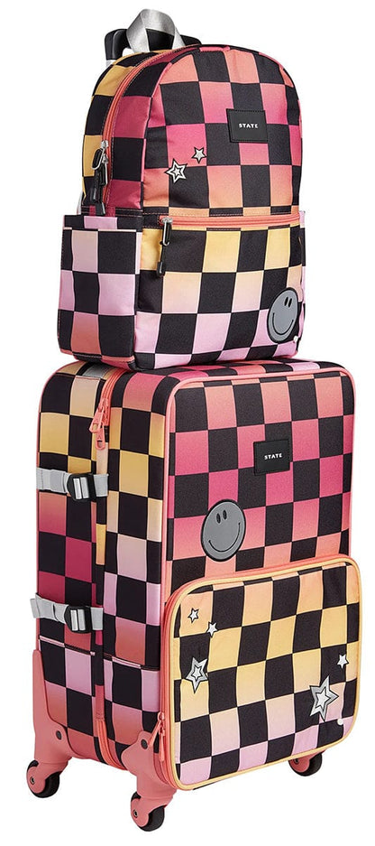 State Bags Logan Suitcase - Pink Checkerboard - S2261399653