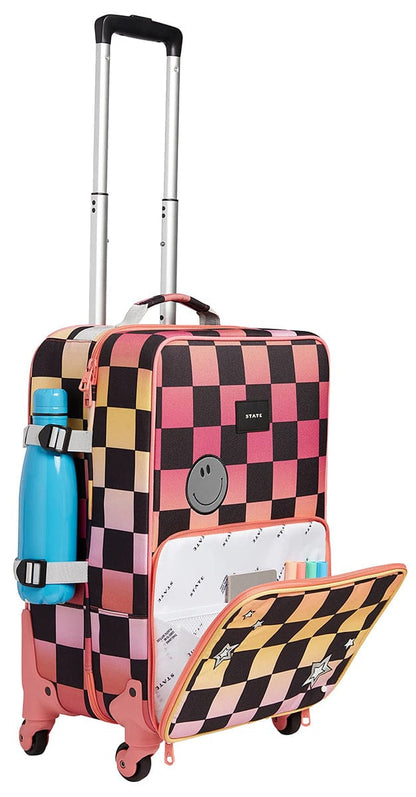 State Bags Logan Suitcase - Pink Checkerboard - S2261399653