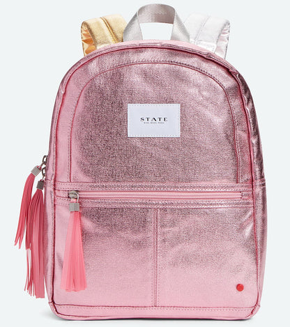 State Bags Mini Kane Kid Backpack - Pink Metallic