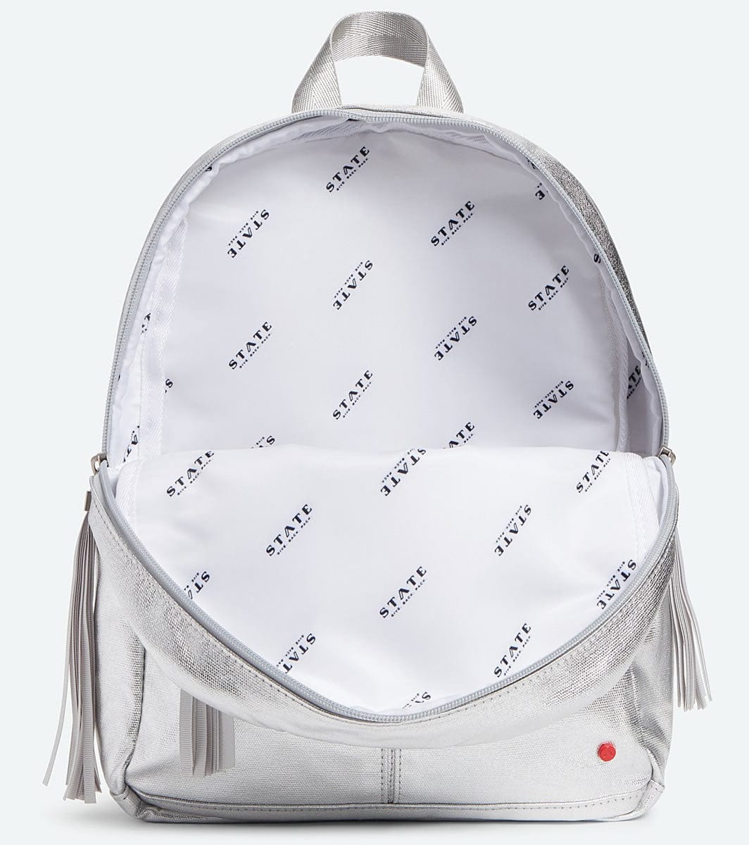 State Bags Mini Kane Kid Backpack - Silver Metallic