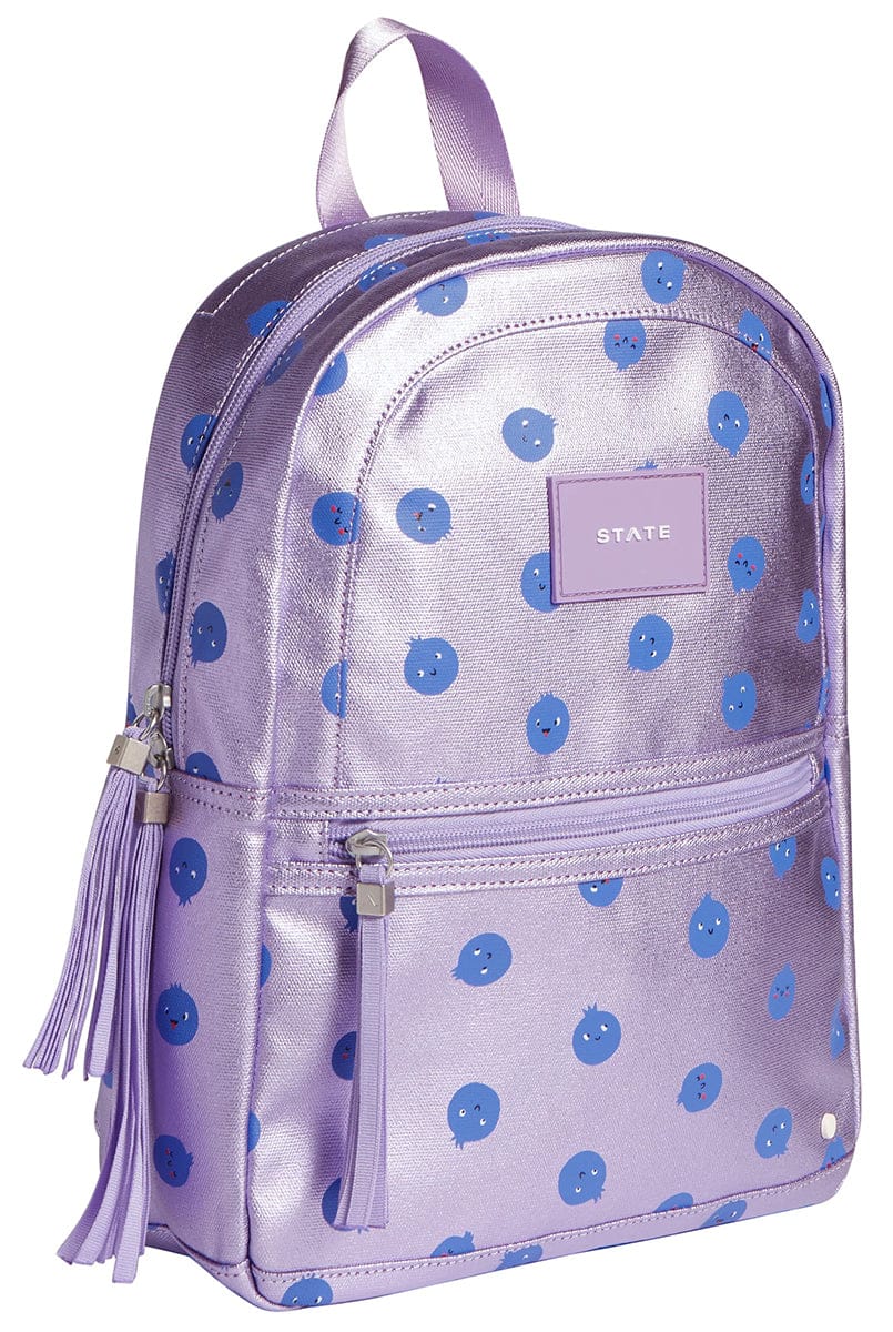 State Bags Mini Kane Kids Backpack - Metallic Blueberries - F2364218495