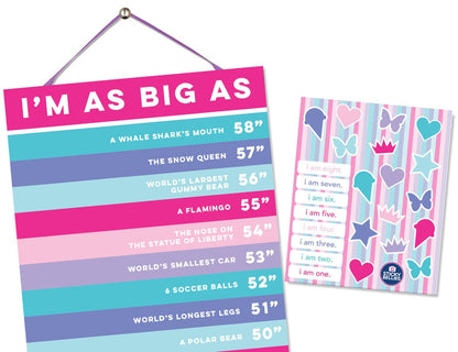 Sticky Bellies Happy Heights Growth Chart - Girl - 347