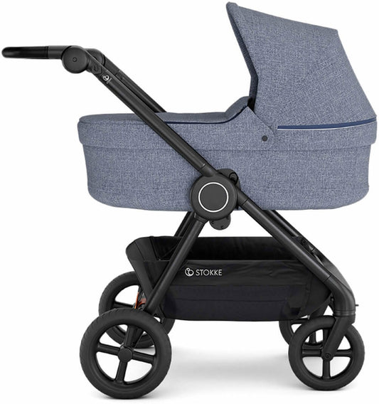 Stokke Beat Stroller & Carry Cot - Blue Melange