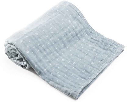 Stokke Blanket Organic Muslin - Blue Slate Sea