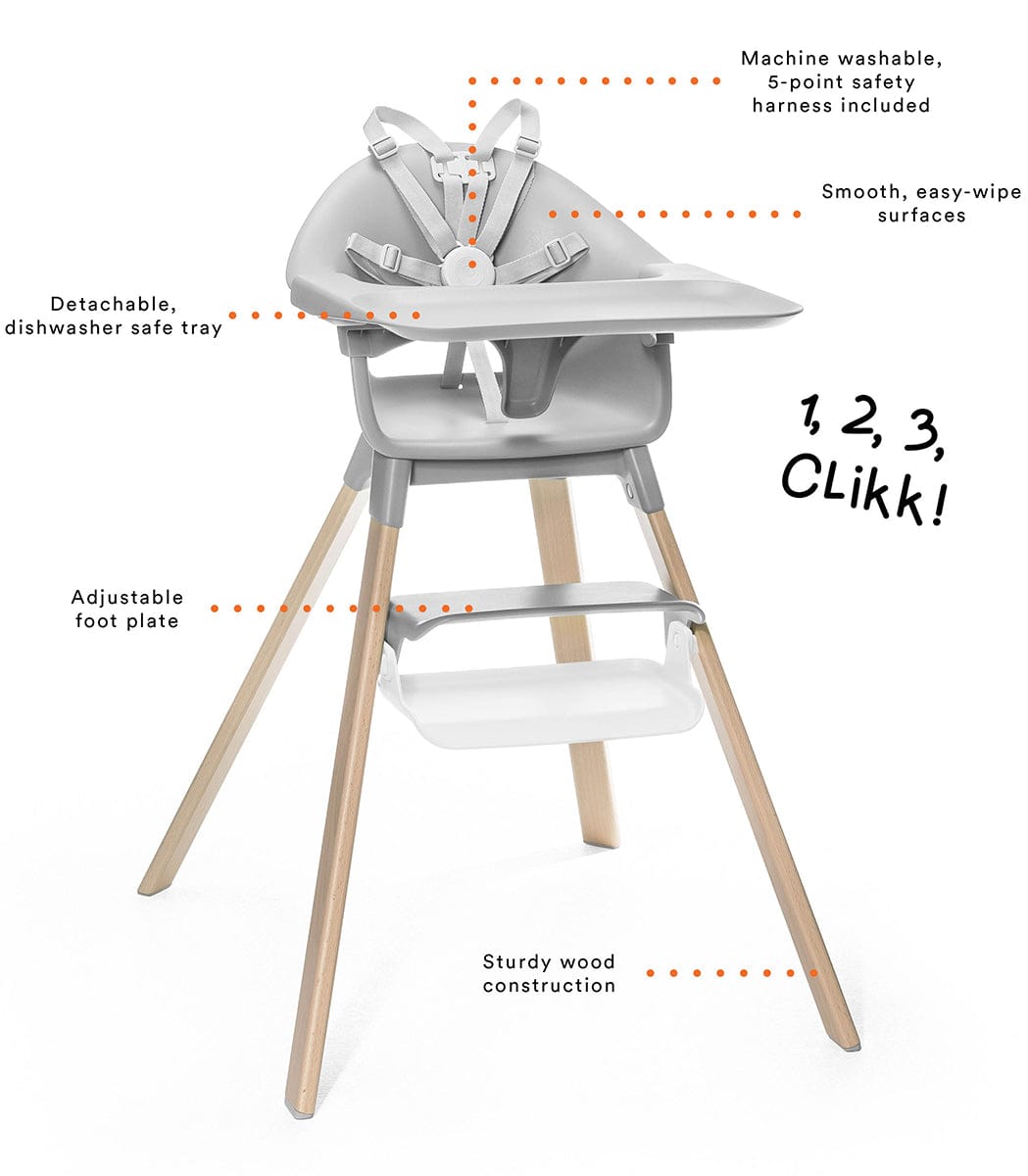 Stokke Clikk High Chair - Black Natural - 552107
